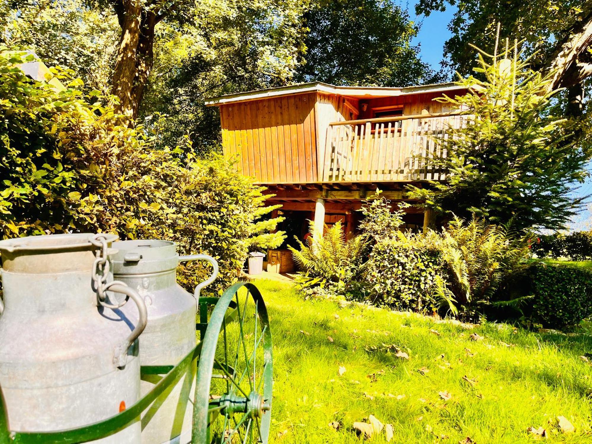 La Cabane Perchee Du Trappeur Écrainville Extérieur photo